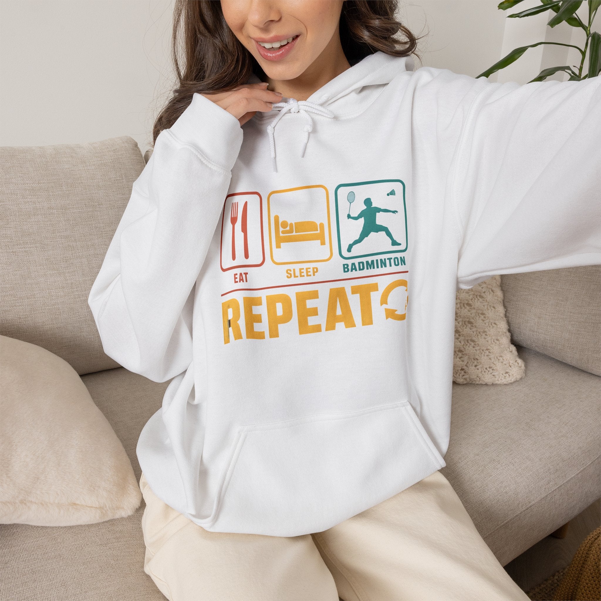 Eat Sleep Badminton Repeat Hoodie