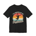 Badminton T-Shirt — "It's a Beautiful Day for Badminton" Retro Sunset Tee