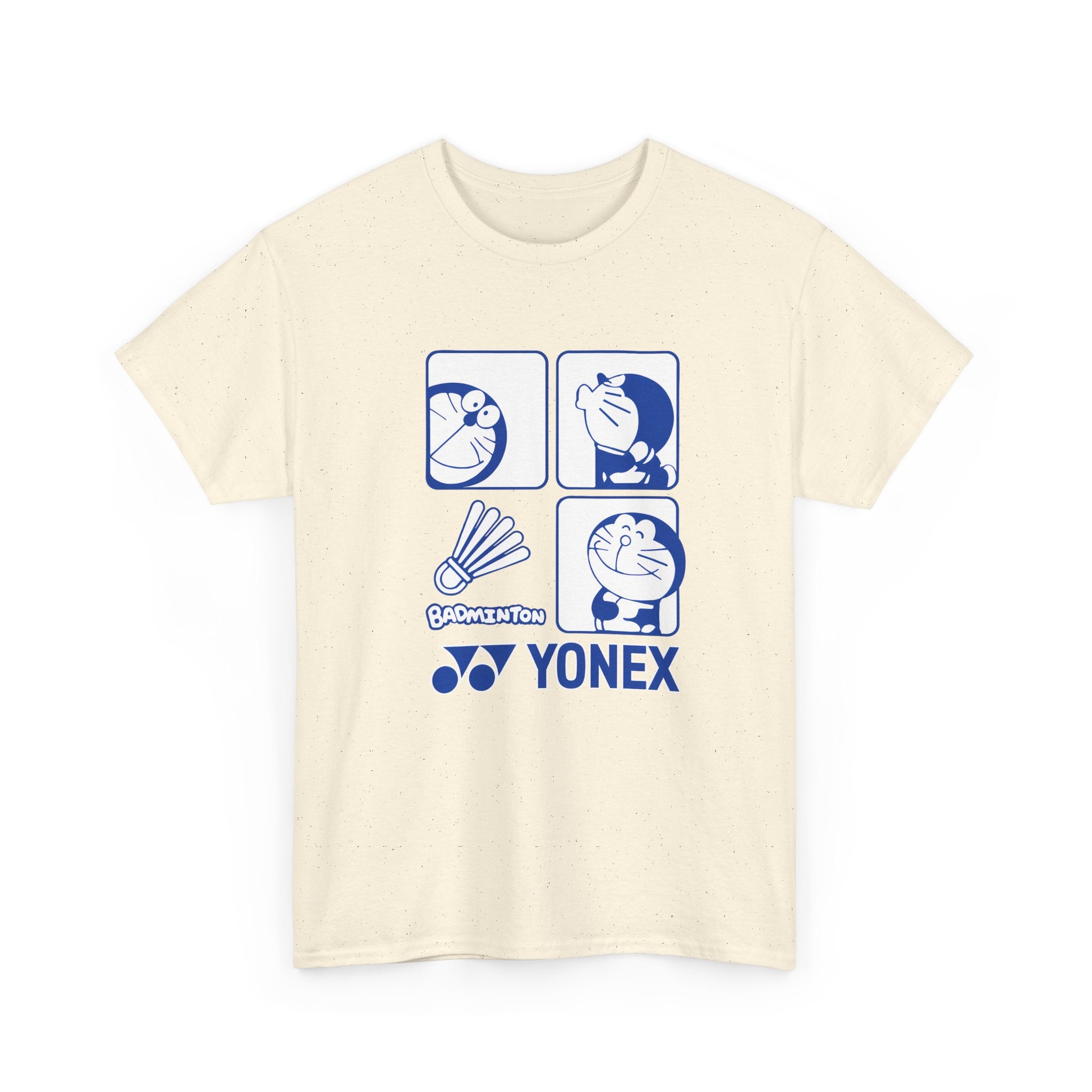 Yonex Doraemon Badminton T‑Shirt — "Just Hit It" Graphic Tee