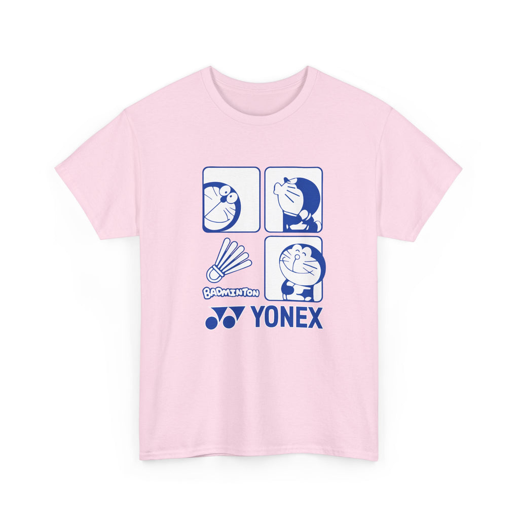 Yonex Doraemon Badminton T‑Shirt — "Just Hit It" Graphic Tee