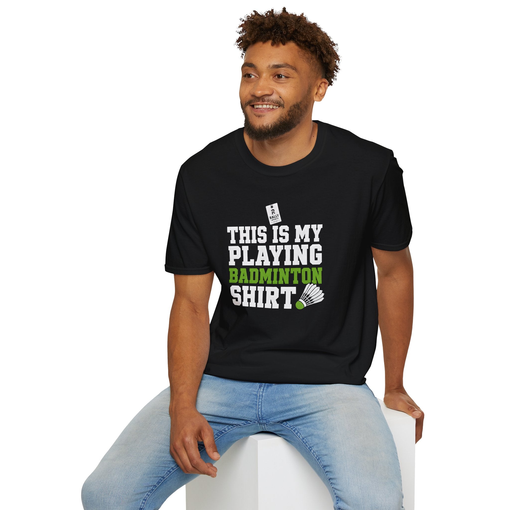 Badminton T-Shirt — "This Is My Playing Badminton Shirt" Athletic Tee for Players & Fans