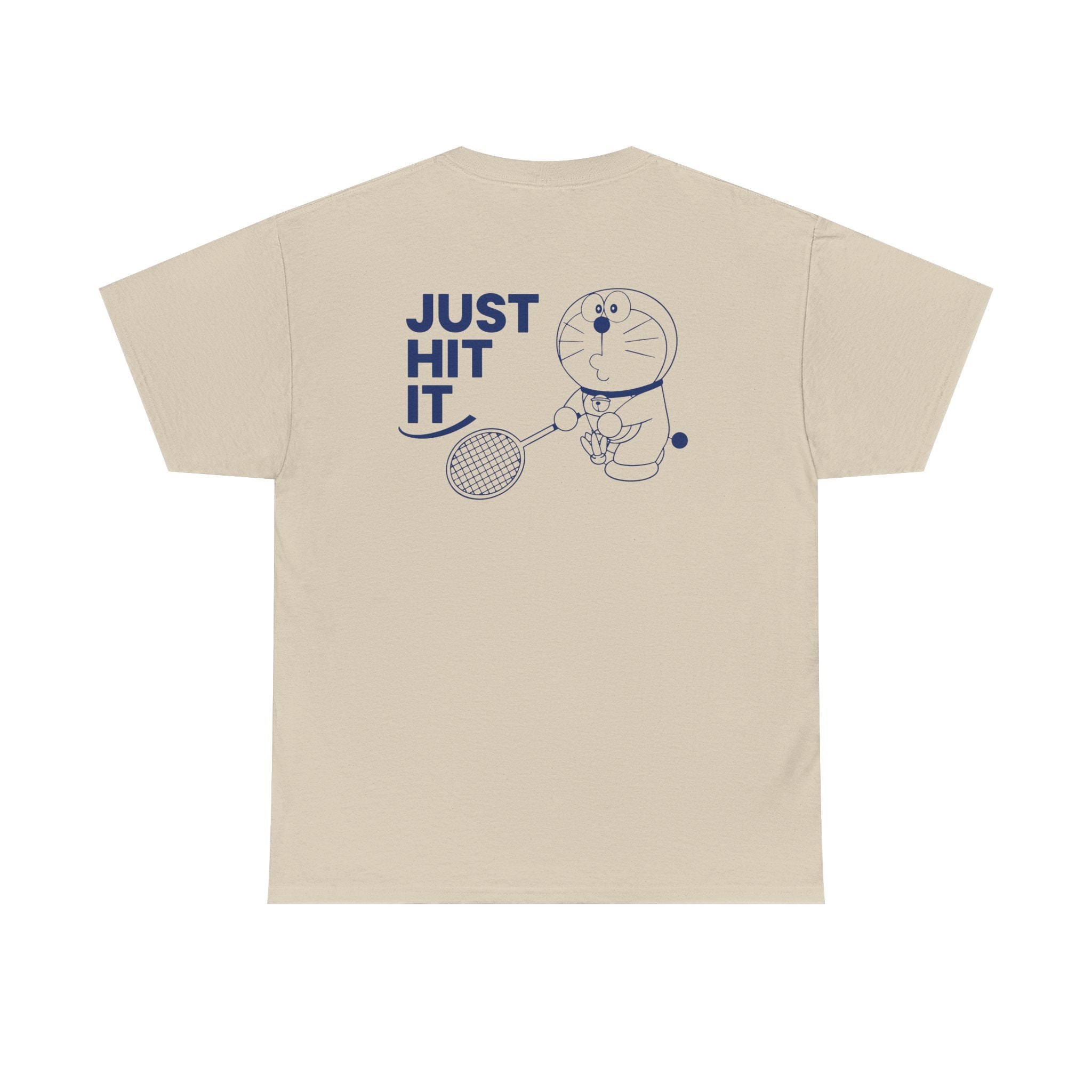 Yonex Doraemon Badminton T‑Shirt — "Just Hit It" Graphic Tee