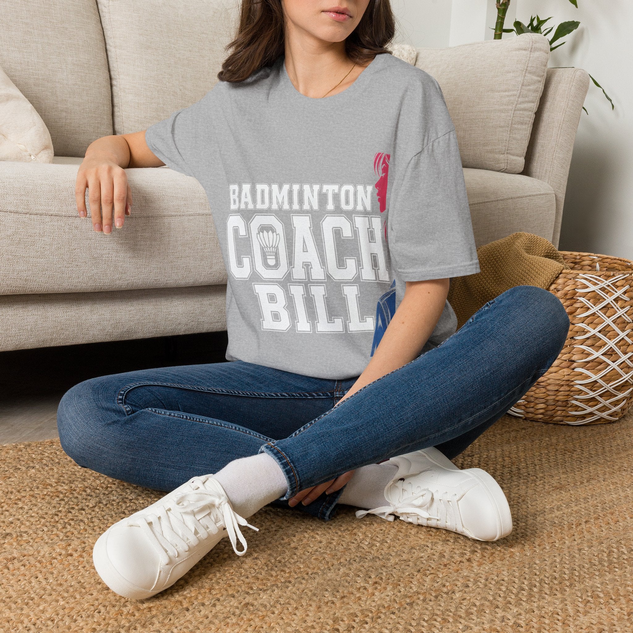 Badminton Coach T-Shirt — 'Badminton Coach Bill' Athletic Tee for Coaches & Players