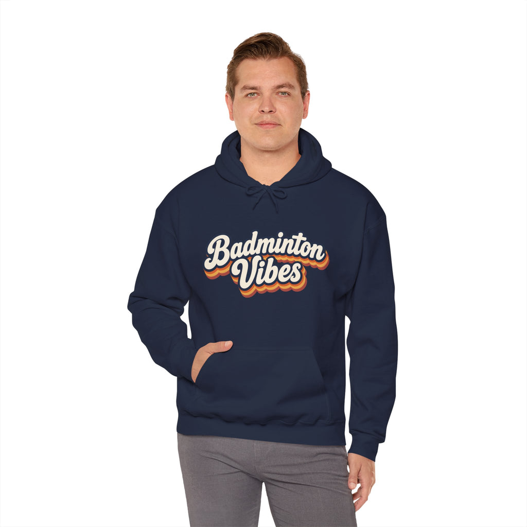 Badminton Vibes Hoodie — Retro Sports Pullover for Players & Fans