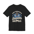 Badminton and Dogs T‑Shirt — "Easily Distracted by Badminton and Dogs" Graphic Tee