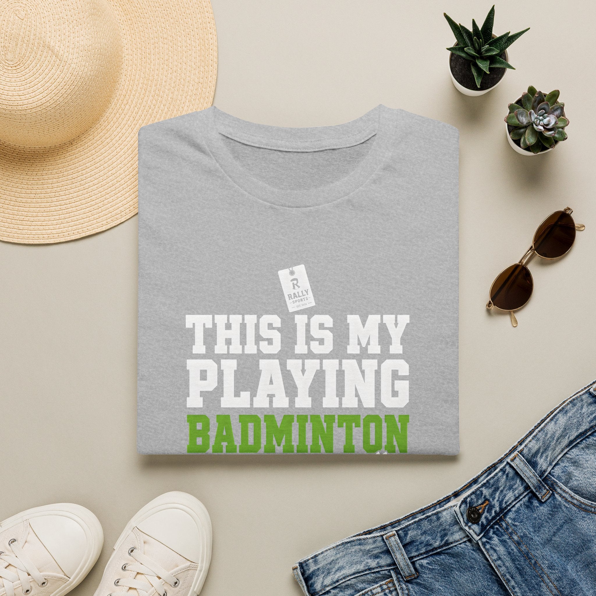 Badminton T-Shirt — "This Is My Playing Badminton Shirt" Athletic Tee for Players & Fans