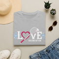 Love Badminton T-Shirt — Heart & Racket Floral Design