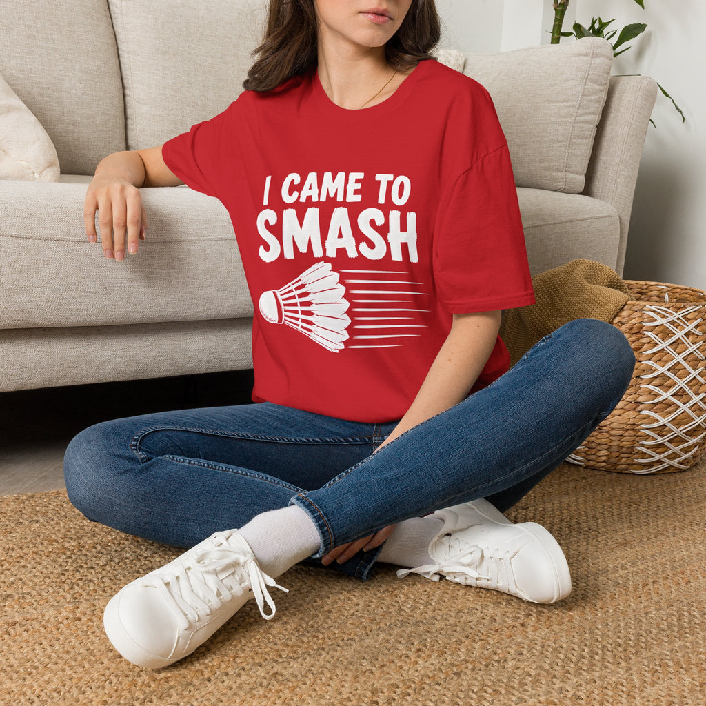 I Came to Smash Badminton T-Shirt — Funny Shuttlecock Tee for Players & Fans