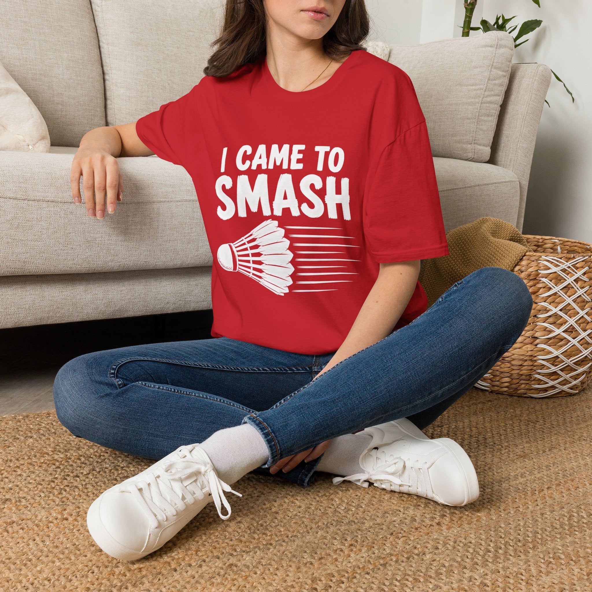 I Came to Smash Badminton T-Shirt — Funny Shuttlecock Tee for Players & Fans