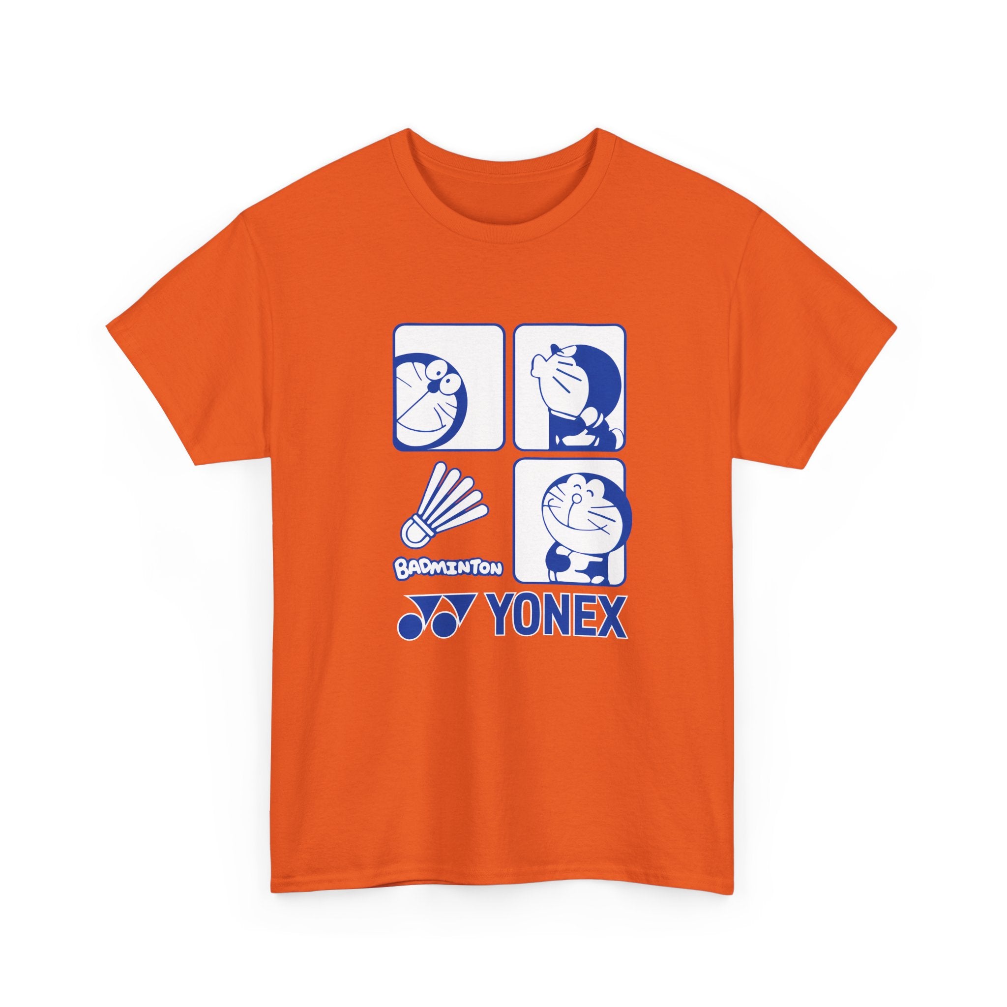 Yonex Doraemon Badminton T‑Shirt — "Just Hit It" Graphic Tee