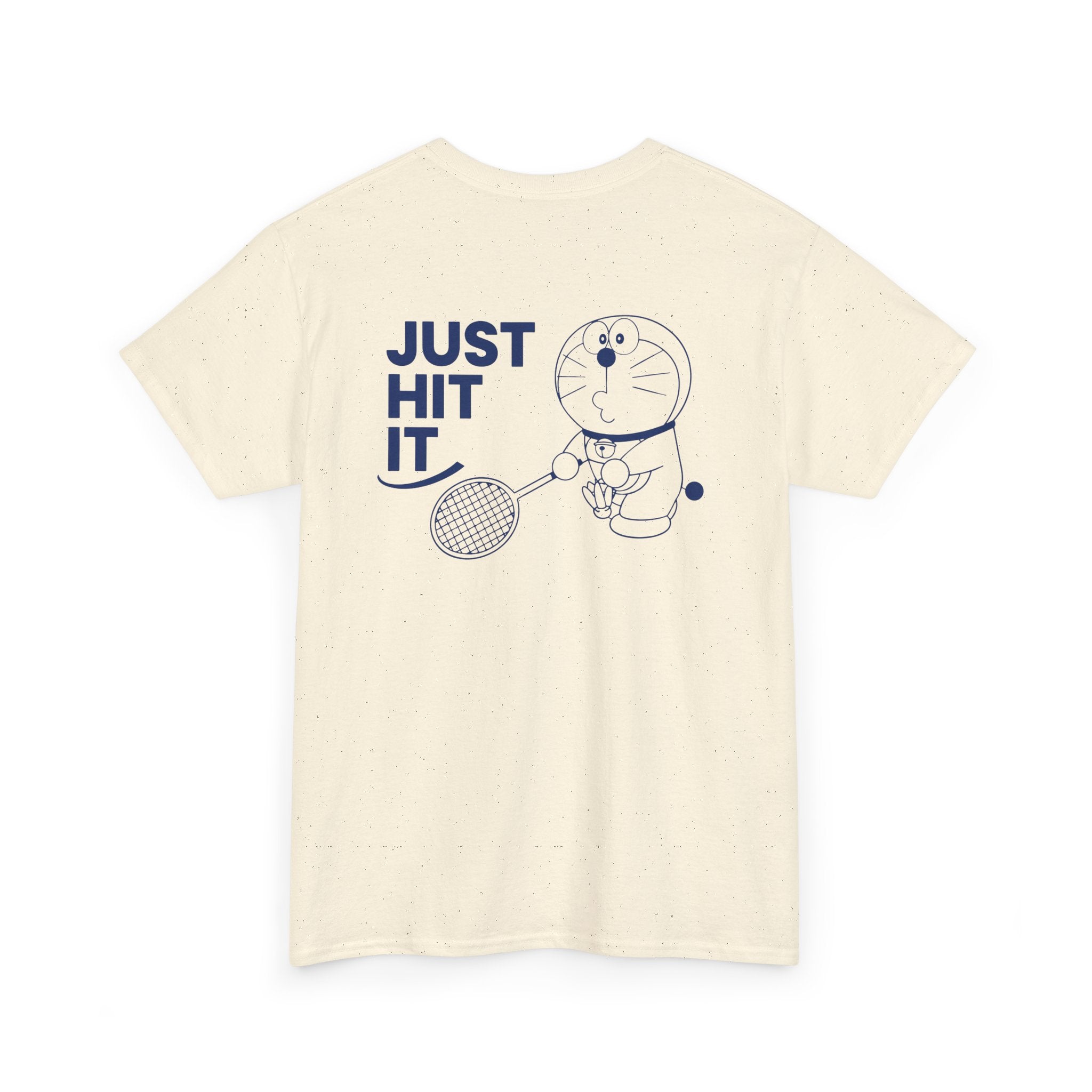 Yonex Doraemon Badminton T‑Shirt — "Just Hit It" Graphic Tee