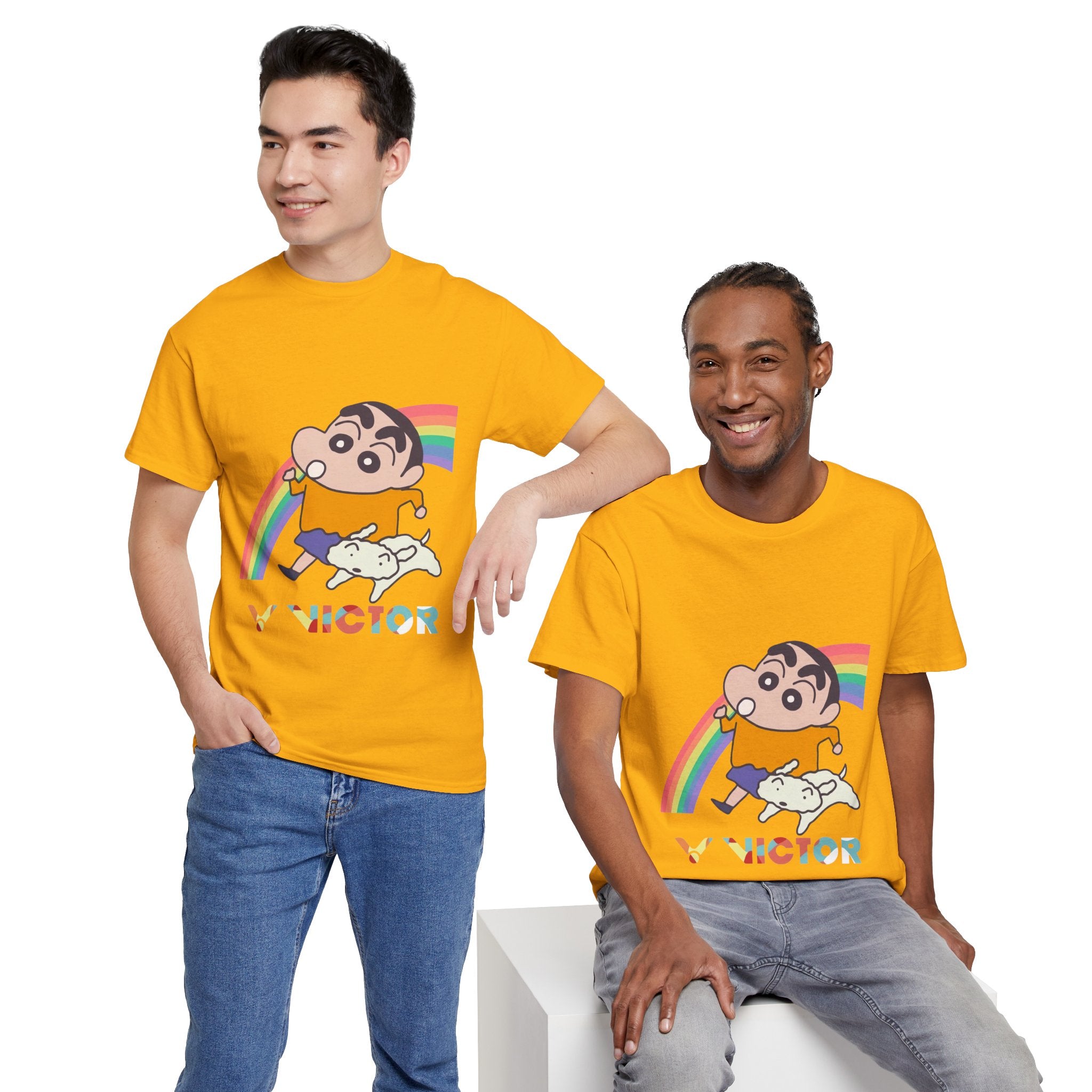Shin-chan Rainbow Victor Badminton T-Shirt