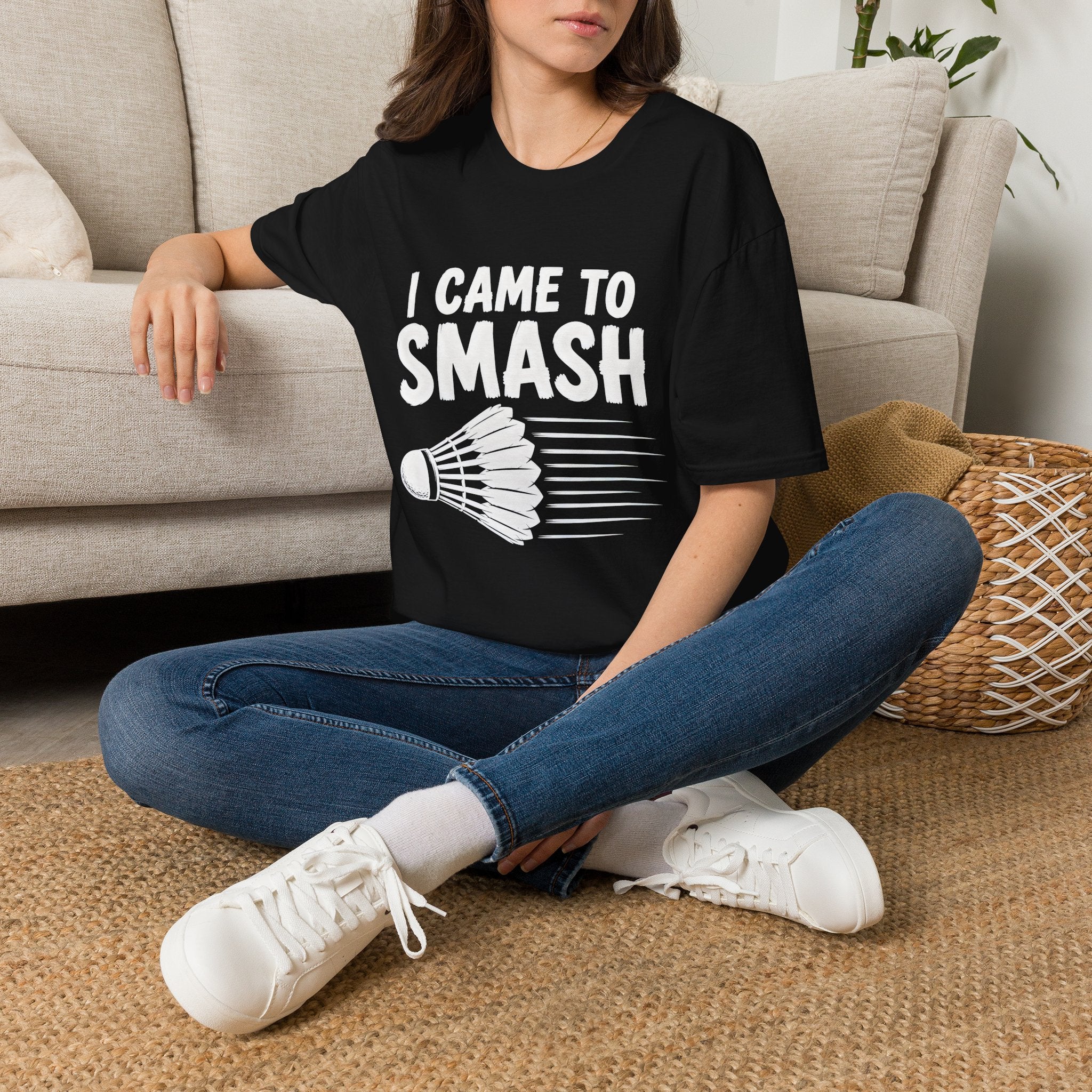 I Came to Smash Badminton T-Shirt — Funny Shuttlecock Tee for Players & Fans
