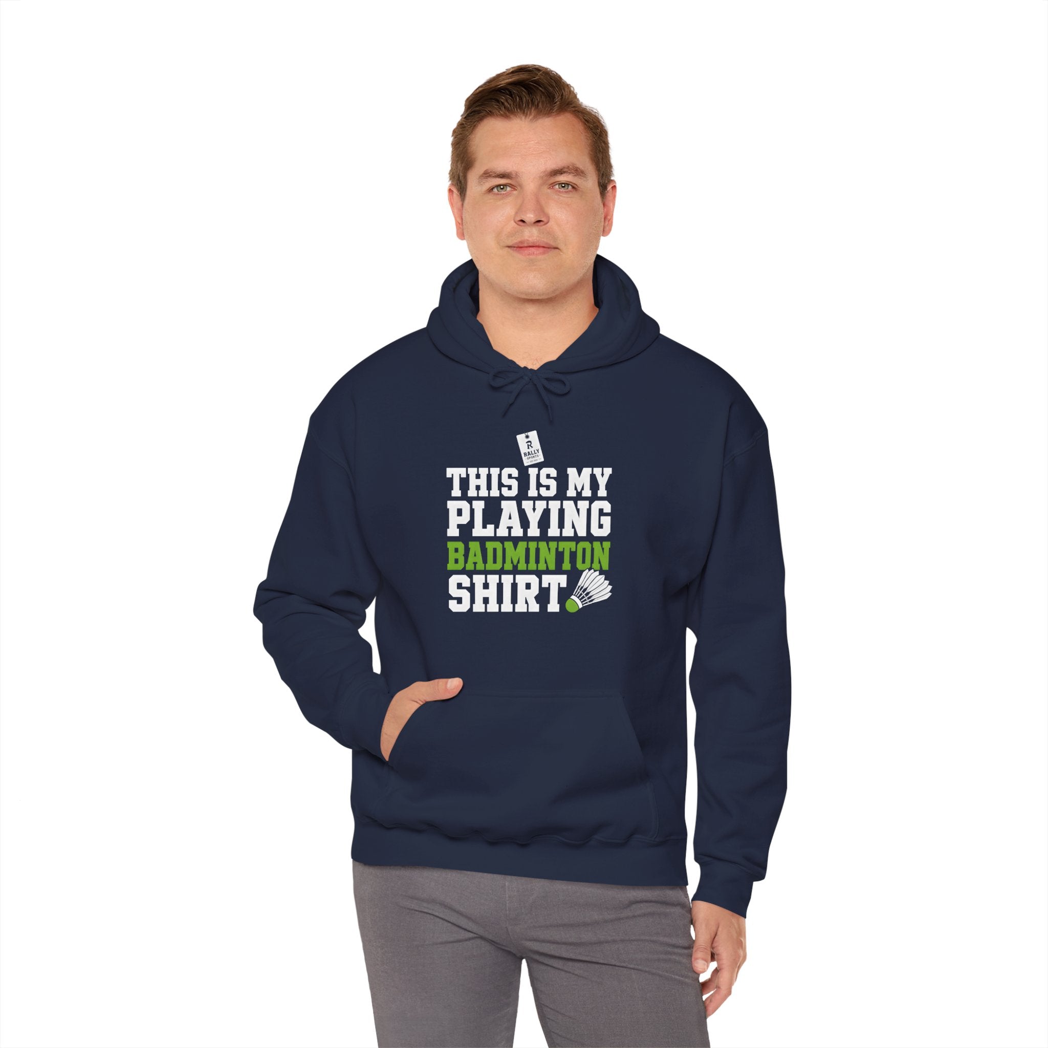 Badminton Hoodie - “This Is My Playing Badminton Shirt” Sporty Pullover