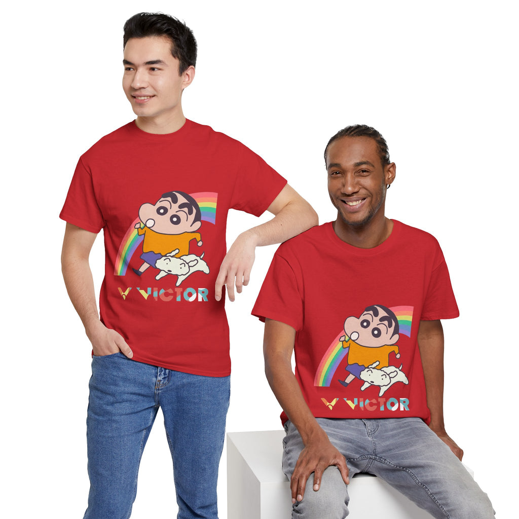 Shin-chan Rainbow Victor Badminton T-Shirt