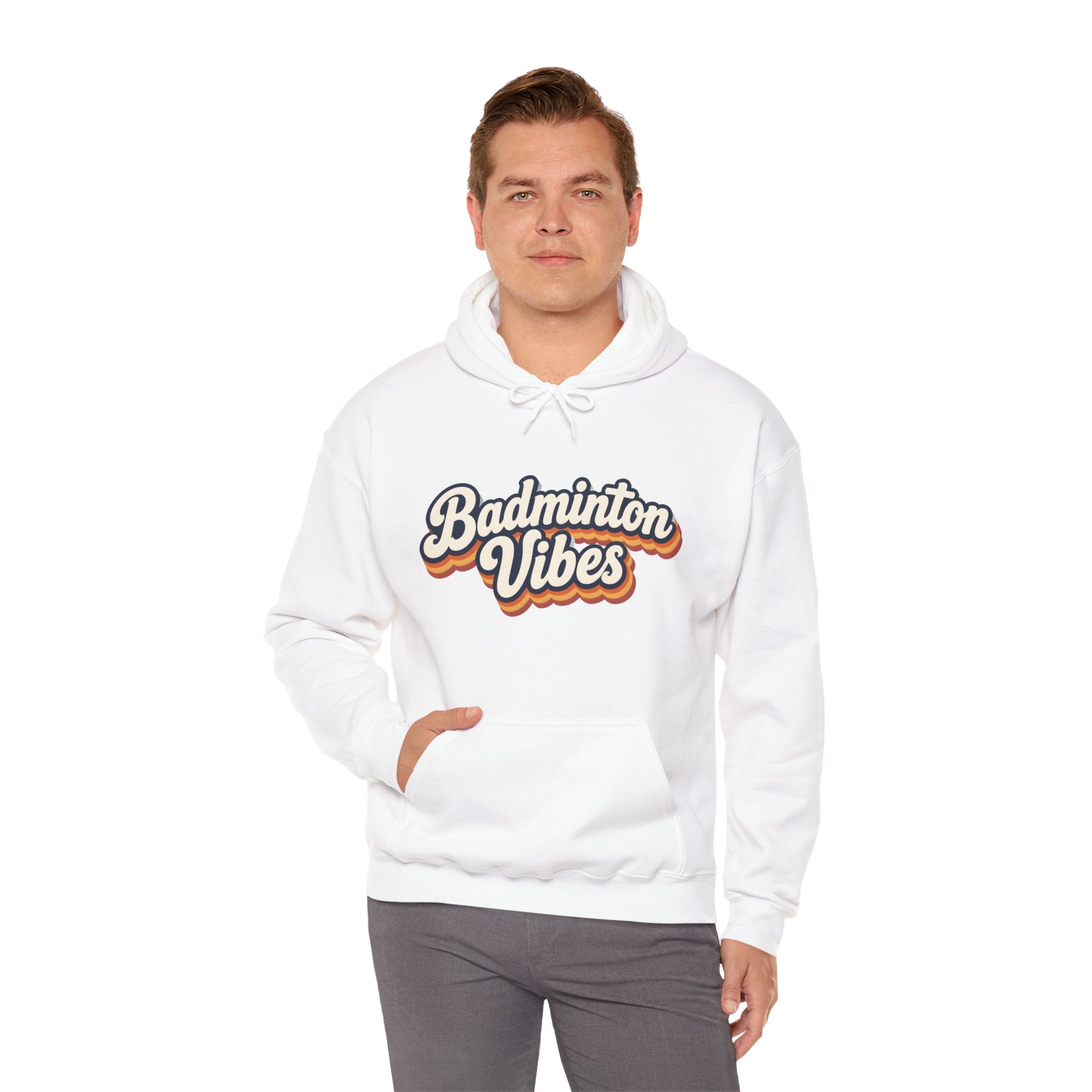 Badminton Vibes Hoodie — Retro Sports Pullover for Players & Fans