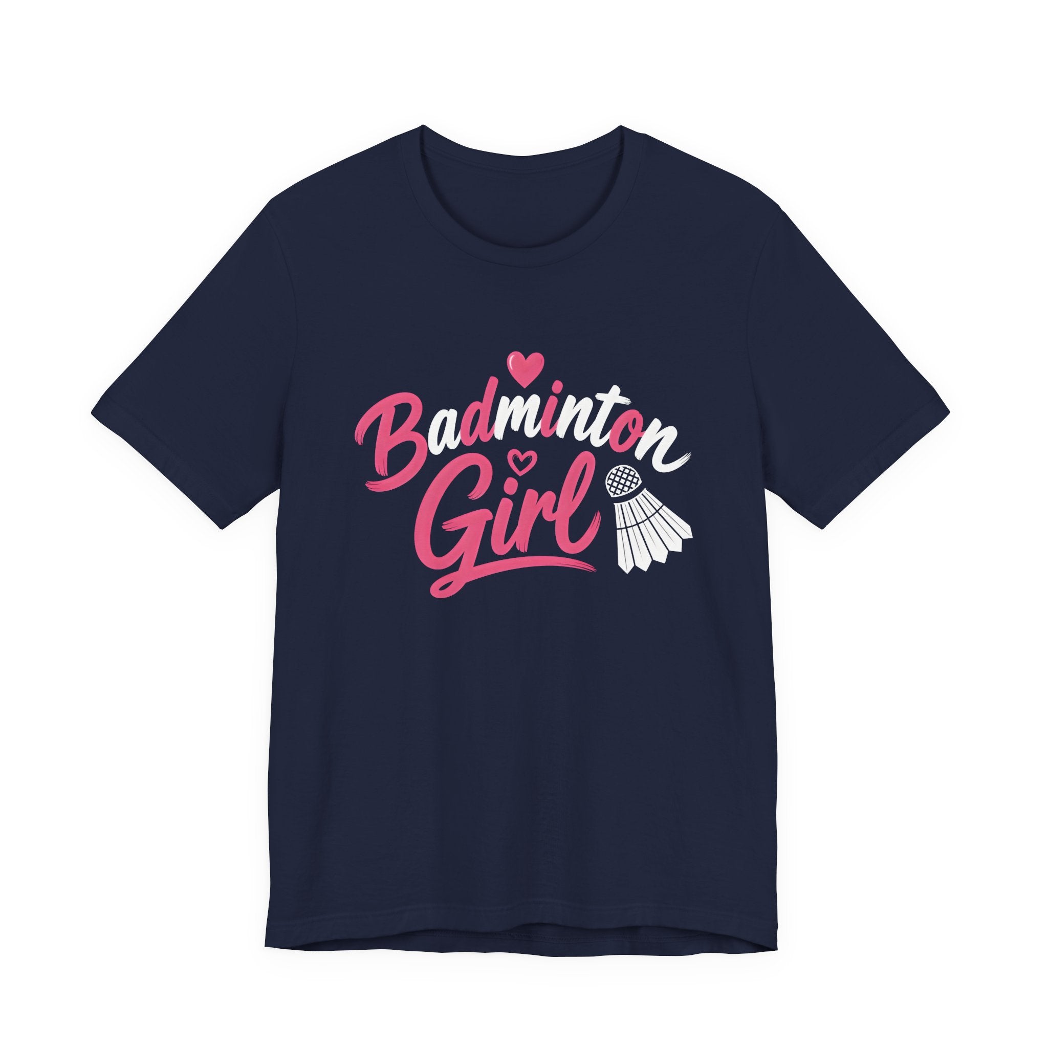 Badminton Girl T‑Shirt – Cute Pink Shuttlecock Tee for Players & Fans