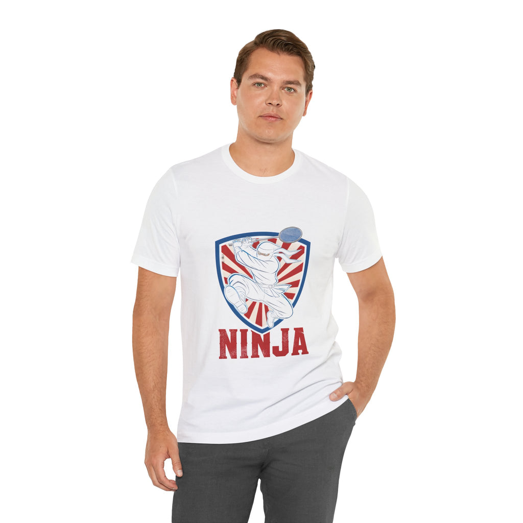 Ninja Shield Tee — Retro Martial Arts Graphic T-Shirt