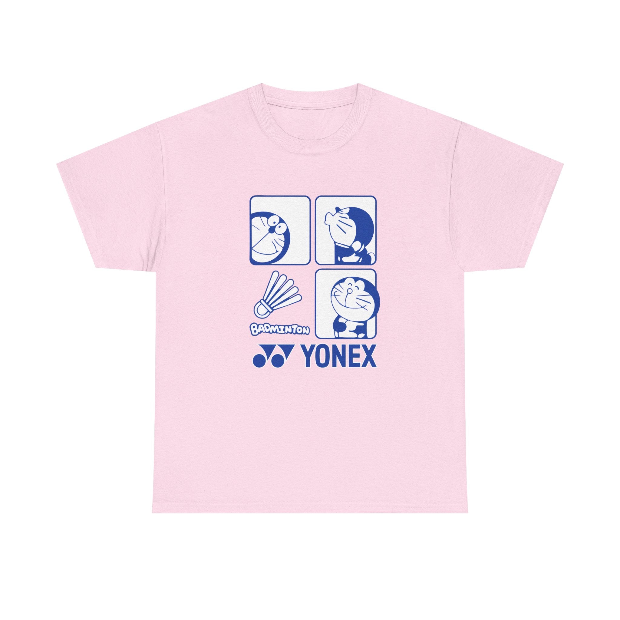 Yonex Doraemon Badminton T‑Shirt — "Just Hit It" Graphic Tee