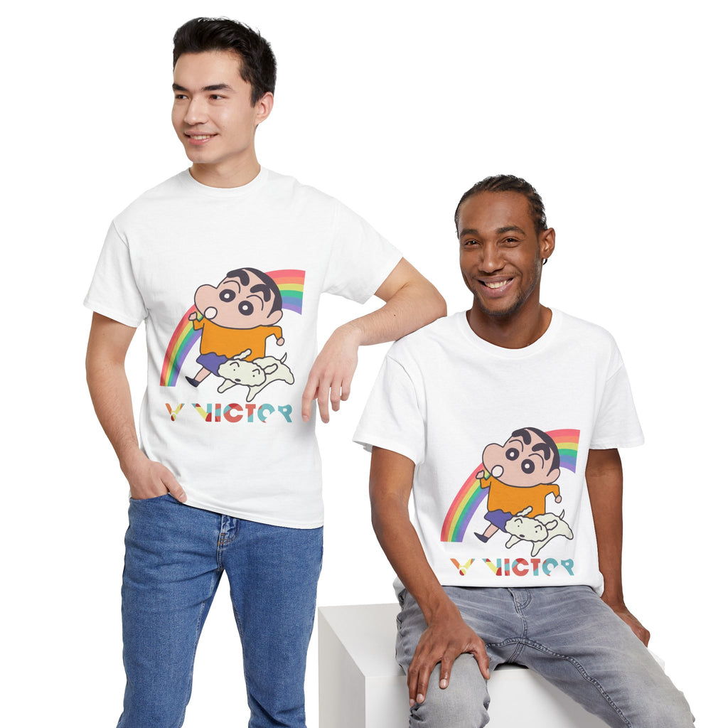 Shin-chan Rainbow Victor Badminton T-Shirt