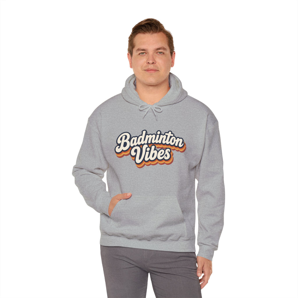 Badminton Vibes Hoodie — Retro Sports Pullover for Players & Fans