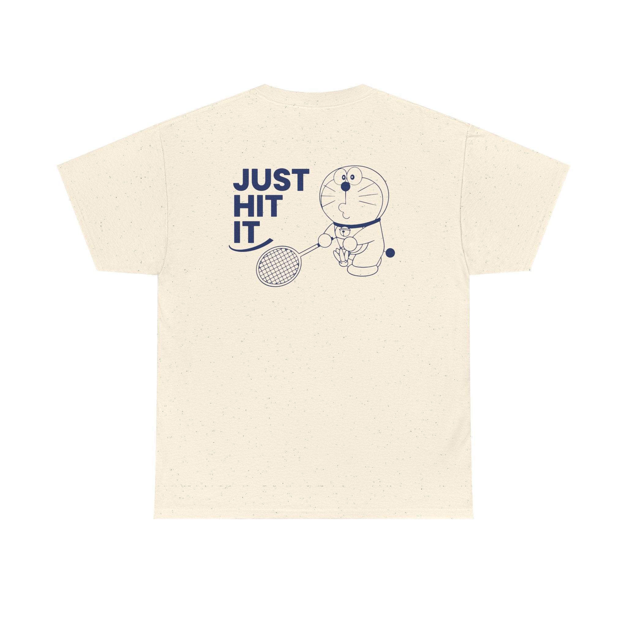 Yonex Doraemon Badminton T‑Shirt — "Just Hit It" Graphic Tee