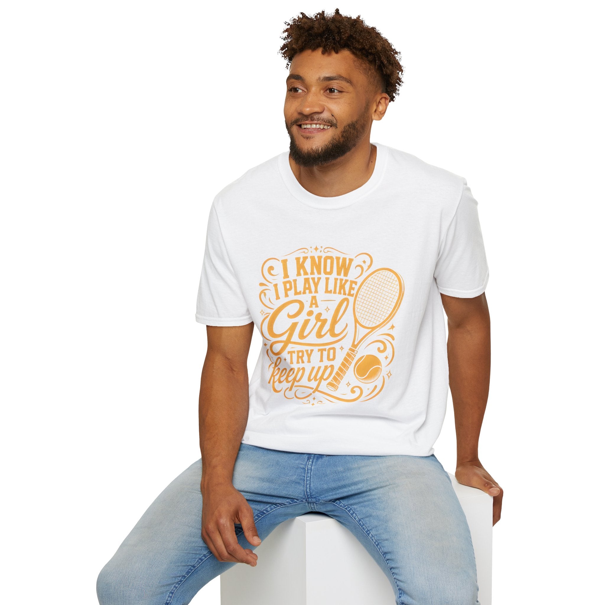 T-Shirt — "I Know I Play Like a Girl" Tennis Graphic Tee