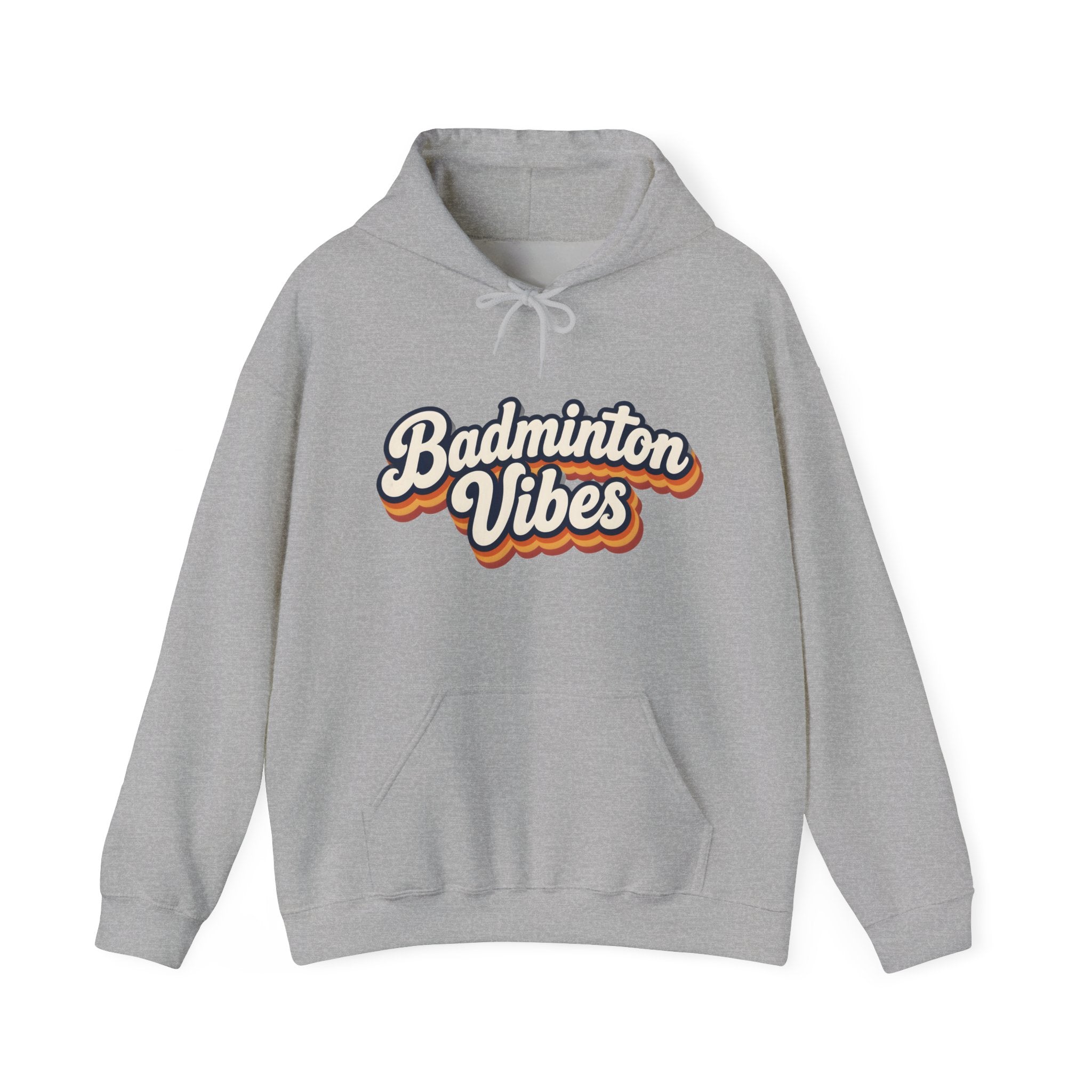 Badminton Vibes Hoodie — Retro Sports Pullover for Players & Fans