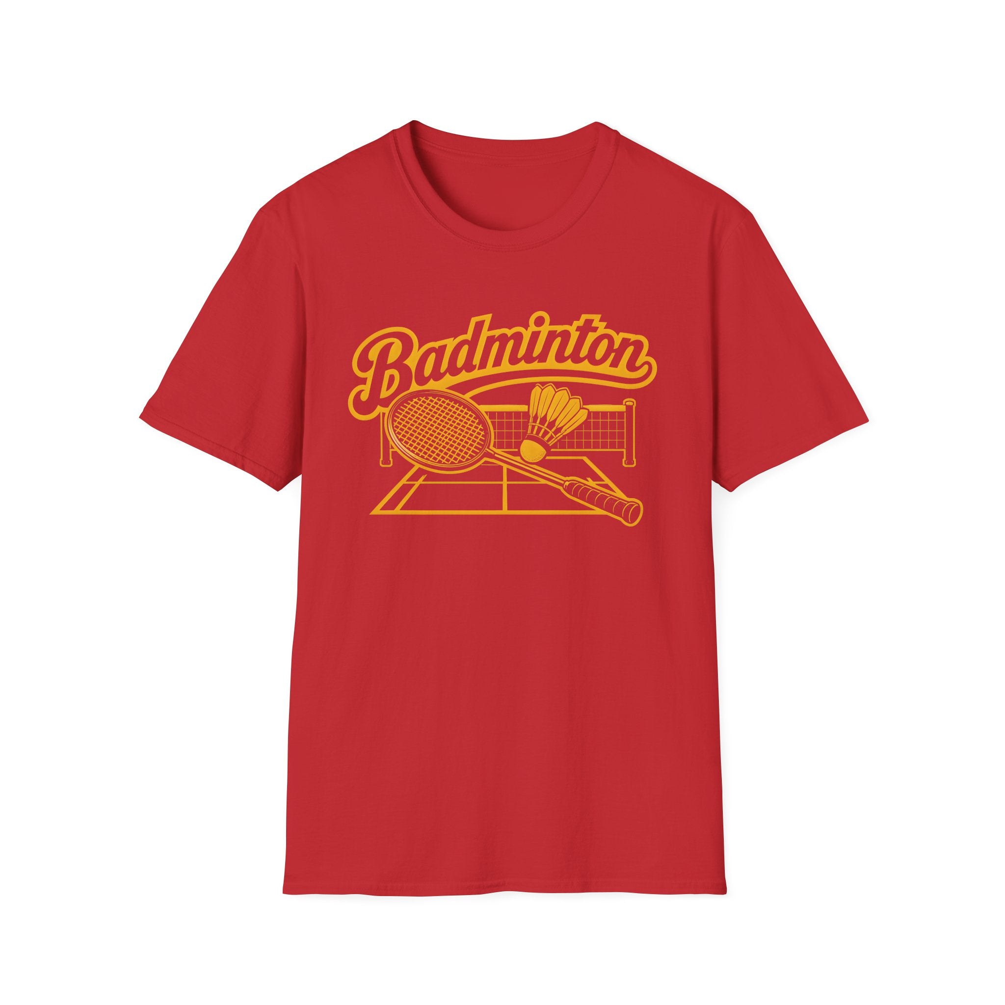 Badminton Retro Graphic T-Shirt — Vintage Racket & Shuttle Tee