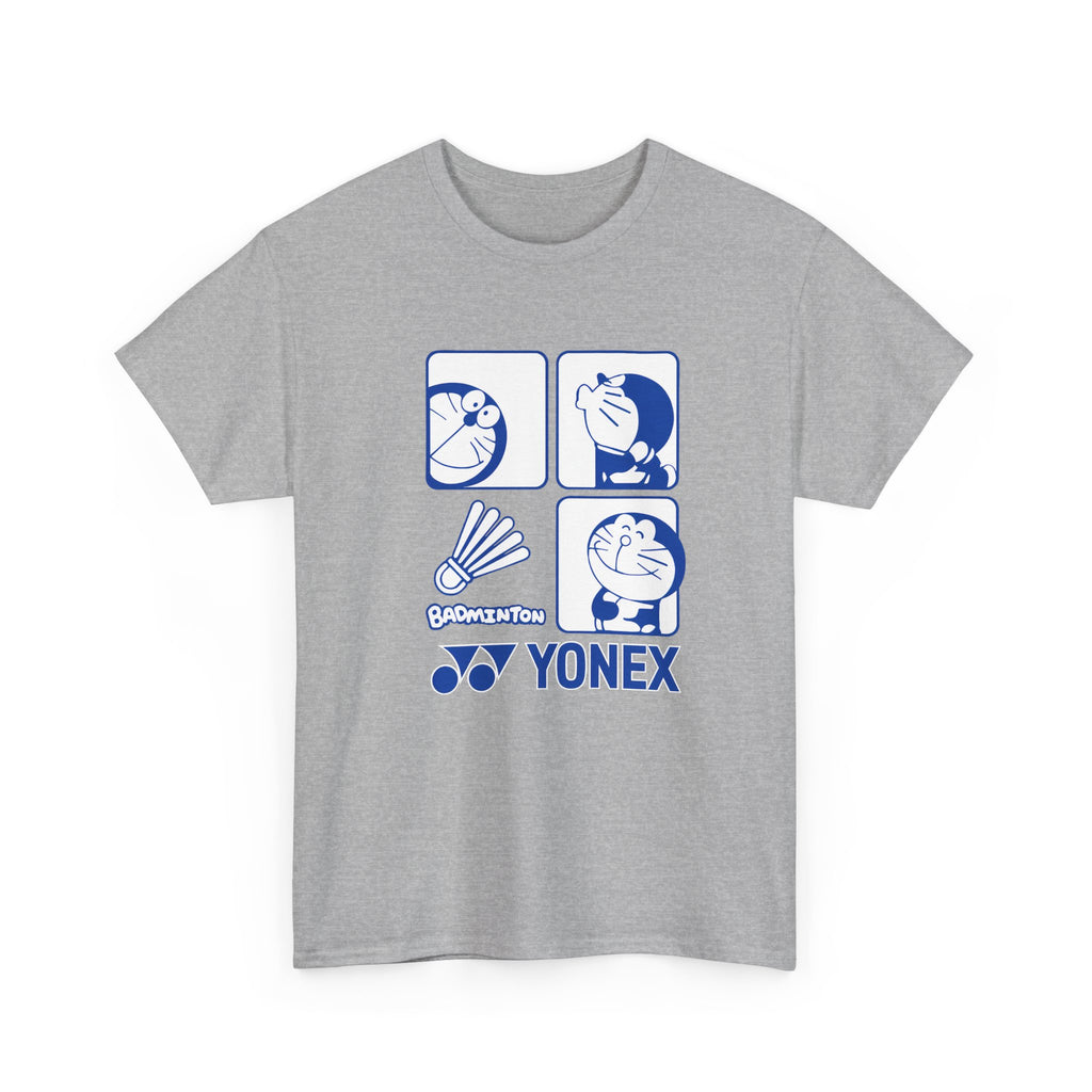 Yonex Doraemon Badminton T‑Shirt — "Just Hit It" Graphic Tee