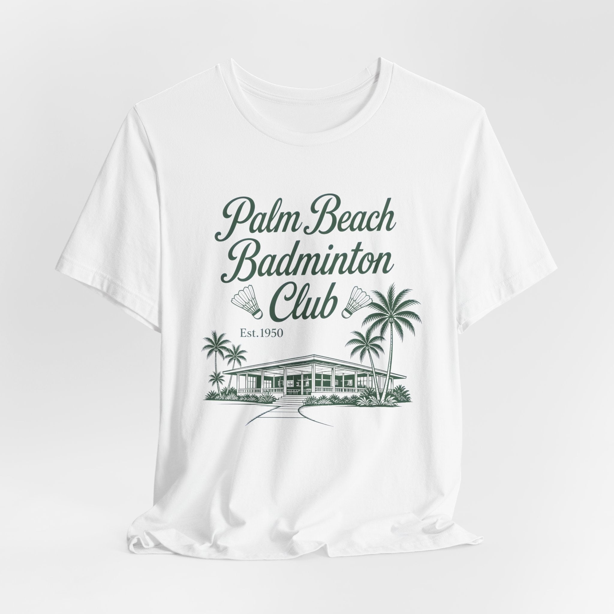 Palm Beach Badminton Club Tee — Vintage Beach Club Graphic T-Shirt