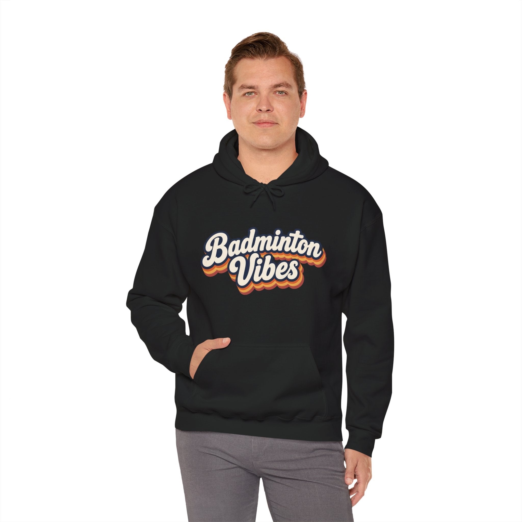 Badminton Vibes Hoodie — Retro Sports Pullover for Players & Fans