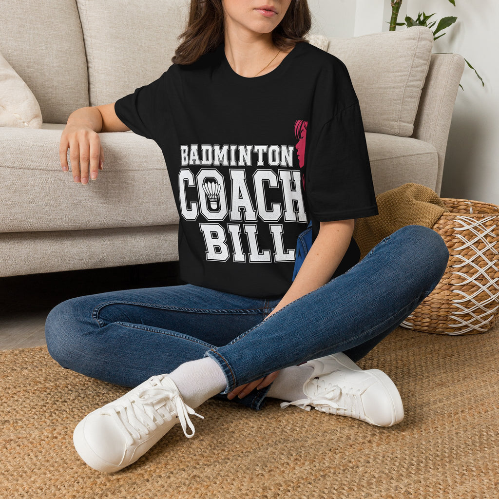 Badminton Coach T-Shirt — 'Badminton Coach Bill' Athletic Tee for Coaches & Players