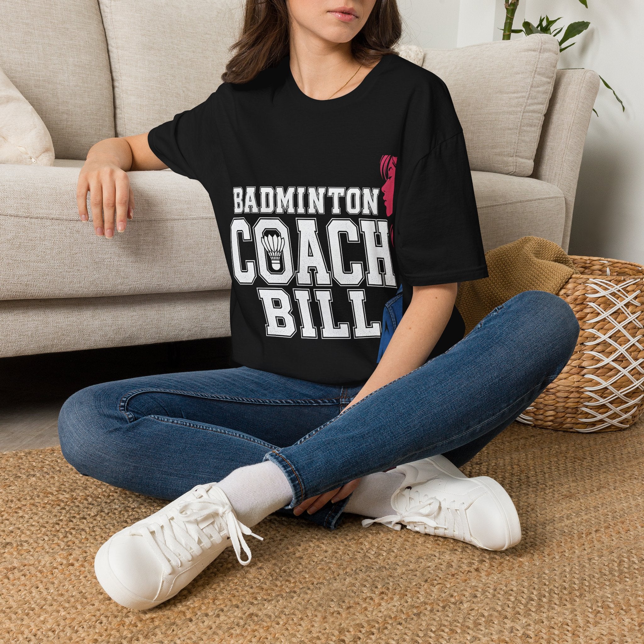 Badminton Coach T-Shirt — 'Badminton Coach Bill' Athletic Tee for Coaches & Players