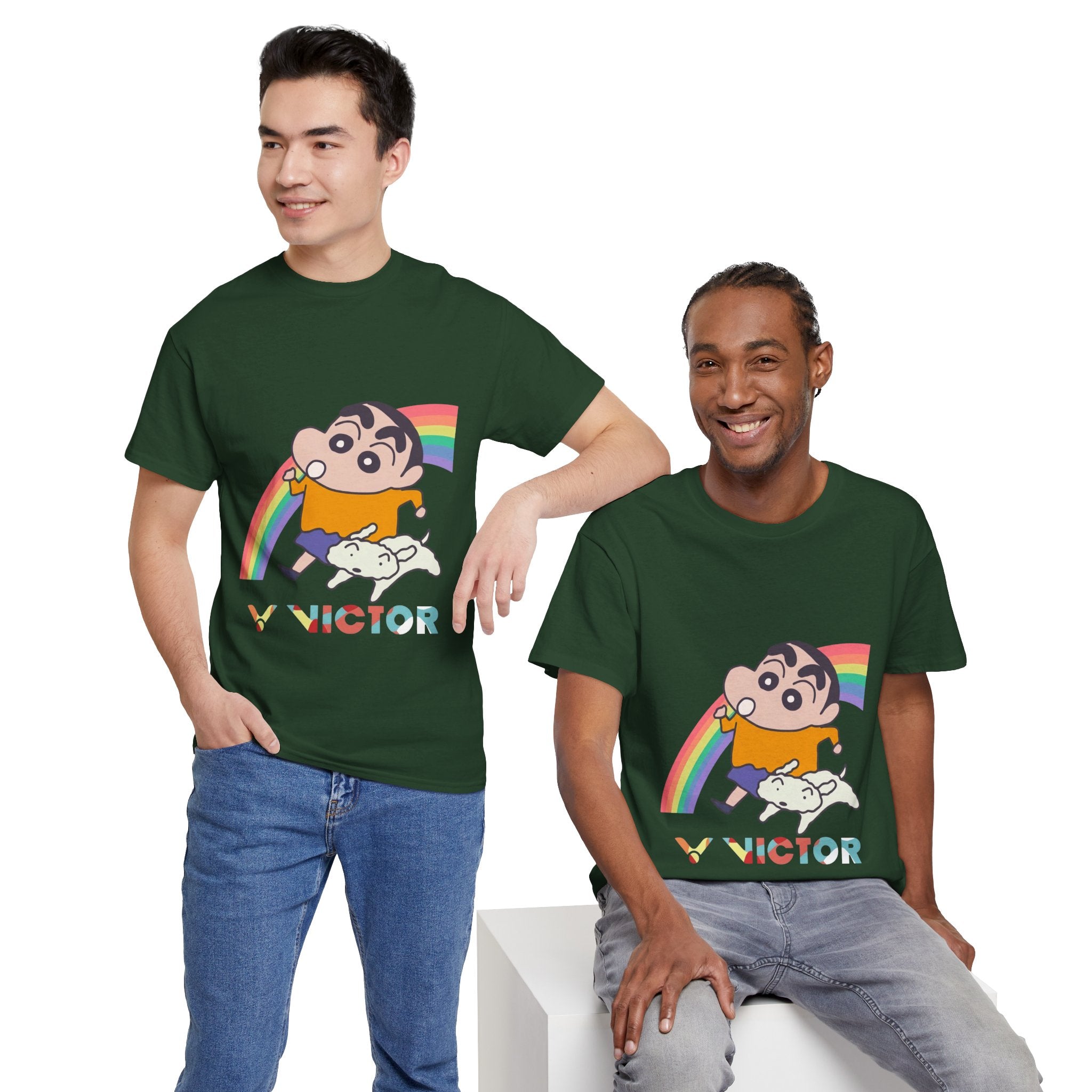 Shin-chan Rainbow Victor Badminton T-Shirt