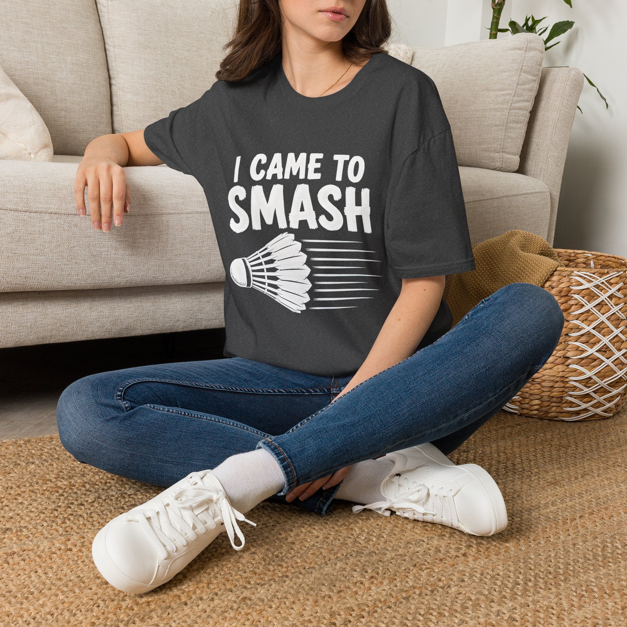 I Came to Smash Badminton T-Shirt — Funny Shuttlecock Tee for Players & Fans