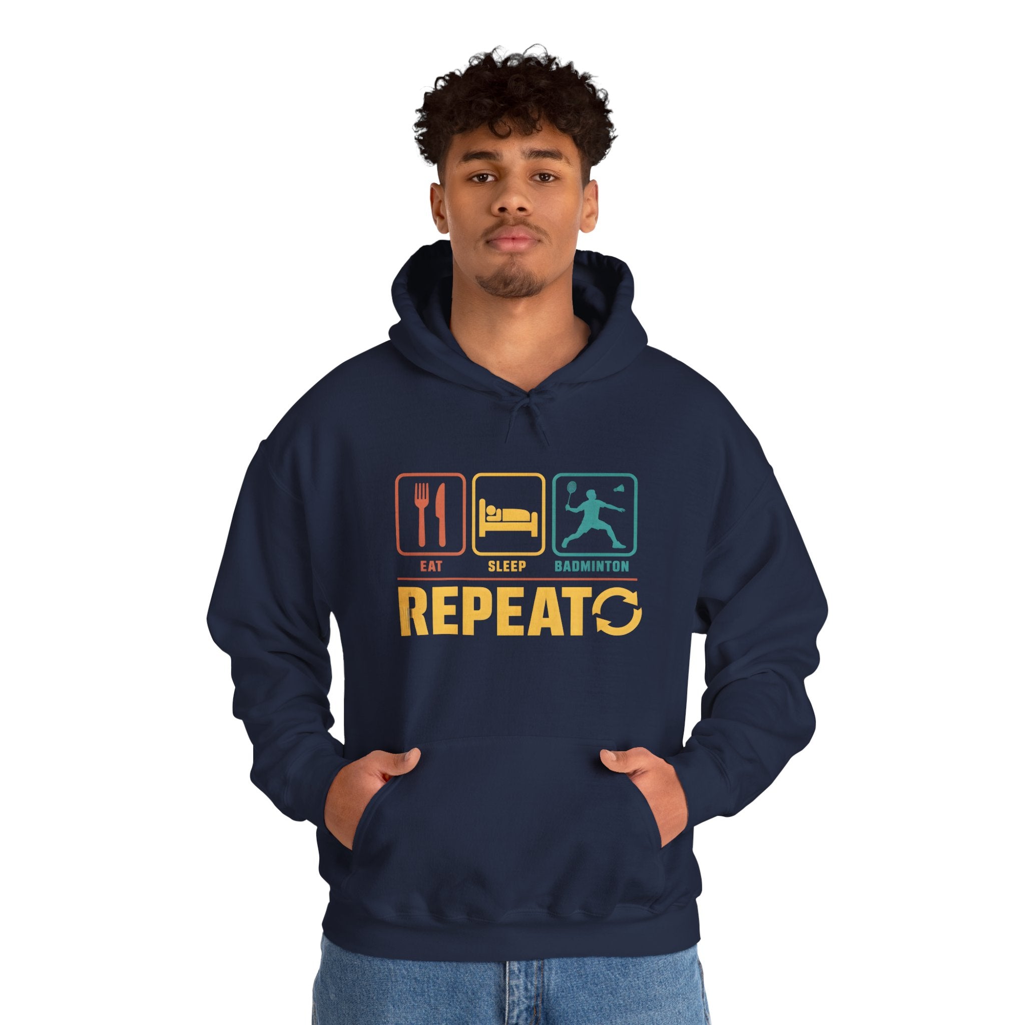 Eat Sleep Badminton Repeat Hoodie