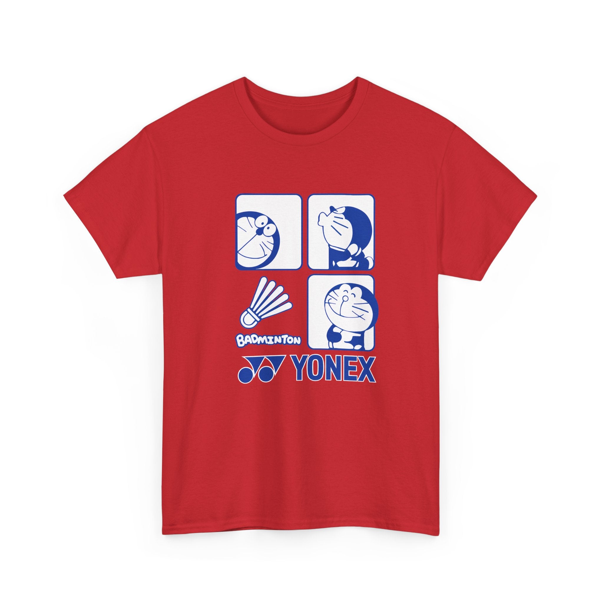 Yonex Doraemon Badminton T‑Shirt — "Just Hit It" Graphic Tee