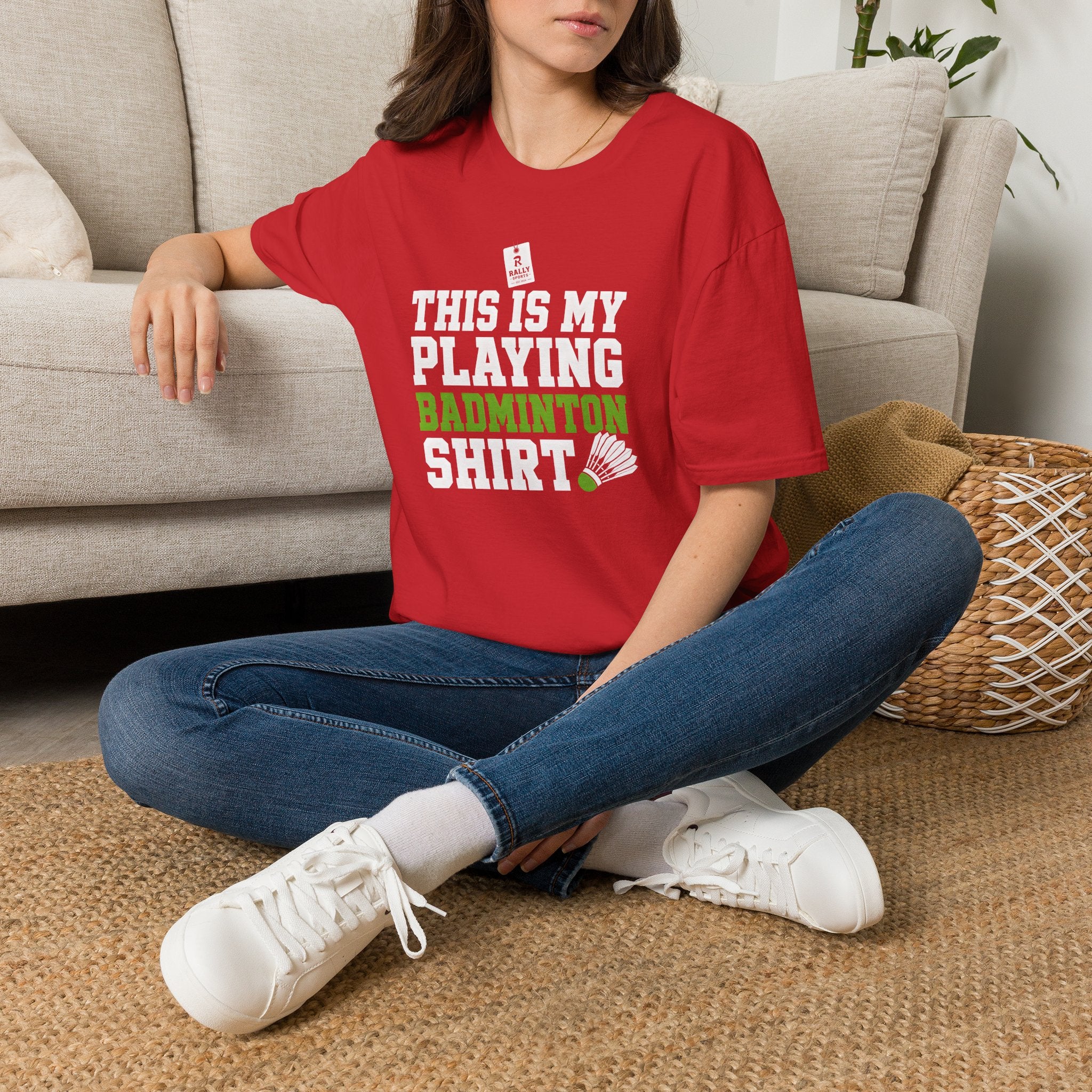 Badminton T-Shirt — "This Is My Playing Badminton Shirt" Athletic Tee for Players & Fans