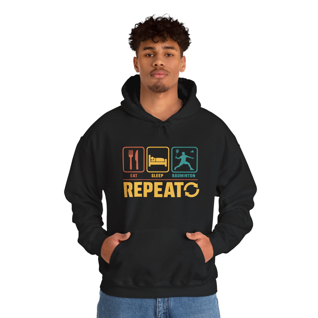 Eat Sleep Badminton Repeat Hoodie