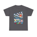 Crayon Shin-chan Cartoon Panel T-Shirt – Colorful Graphic Badminton Tee