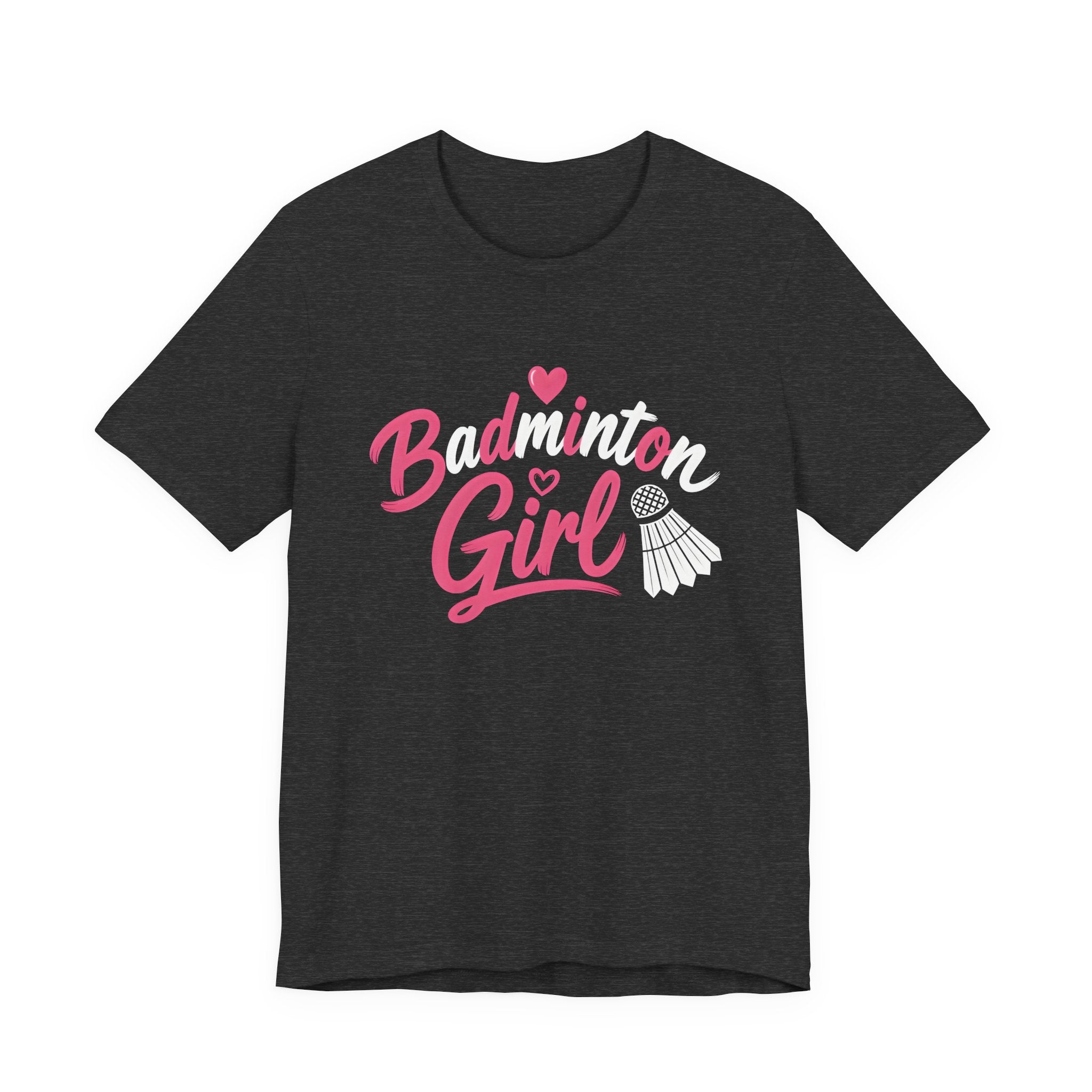 Badminton Girl T‑Shirt – Cute Pink Shuttlecock Tee for Players & Fans