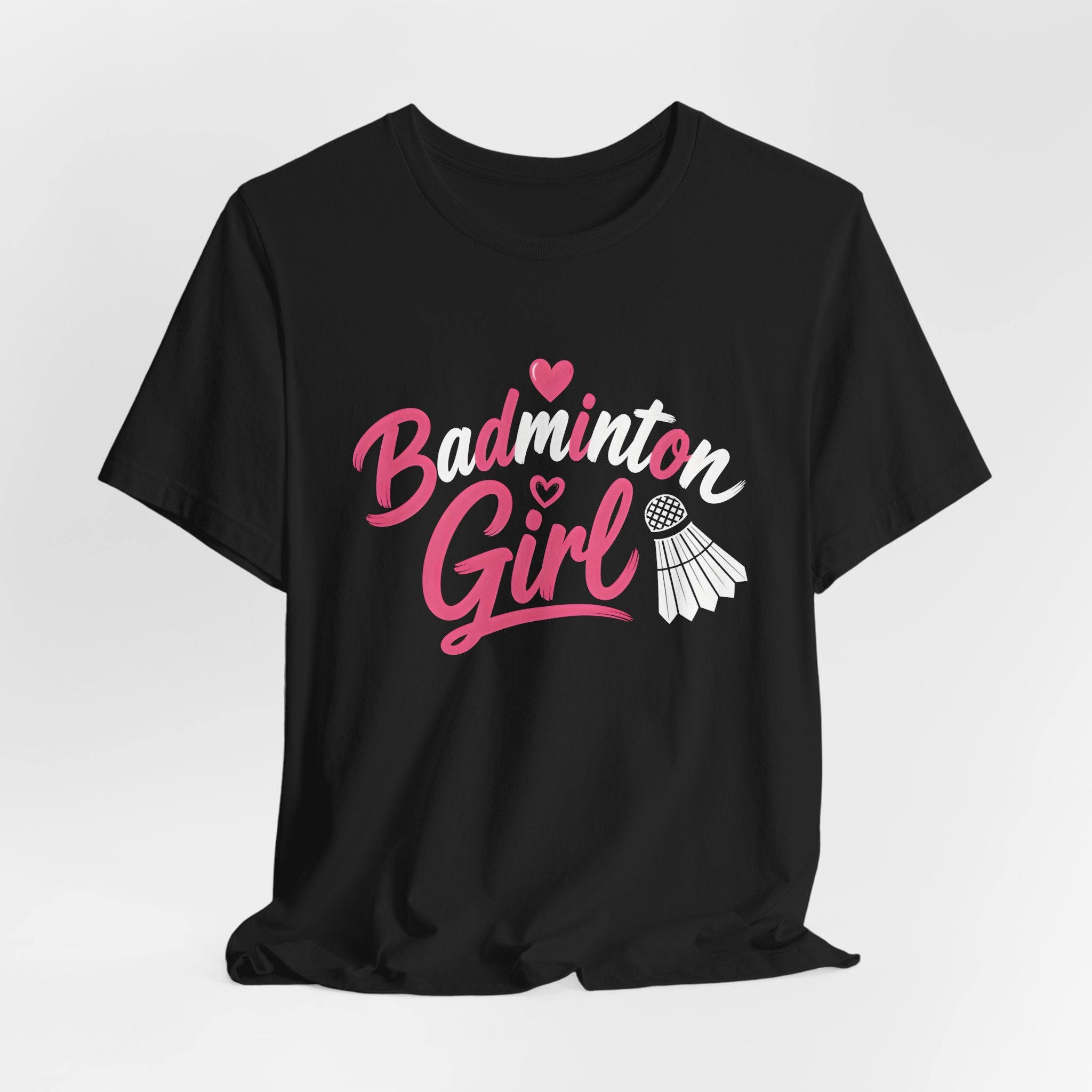 Badminton Girl T‑Shirt – Cute Pink Shuttlecock Tee for Players & Fans