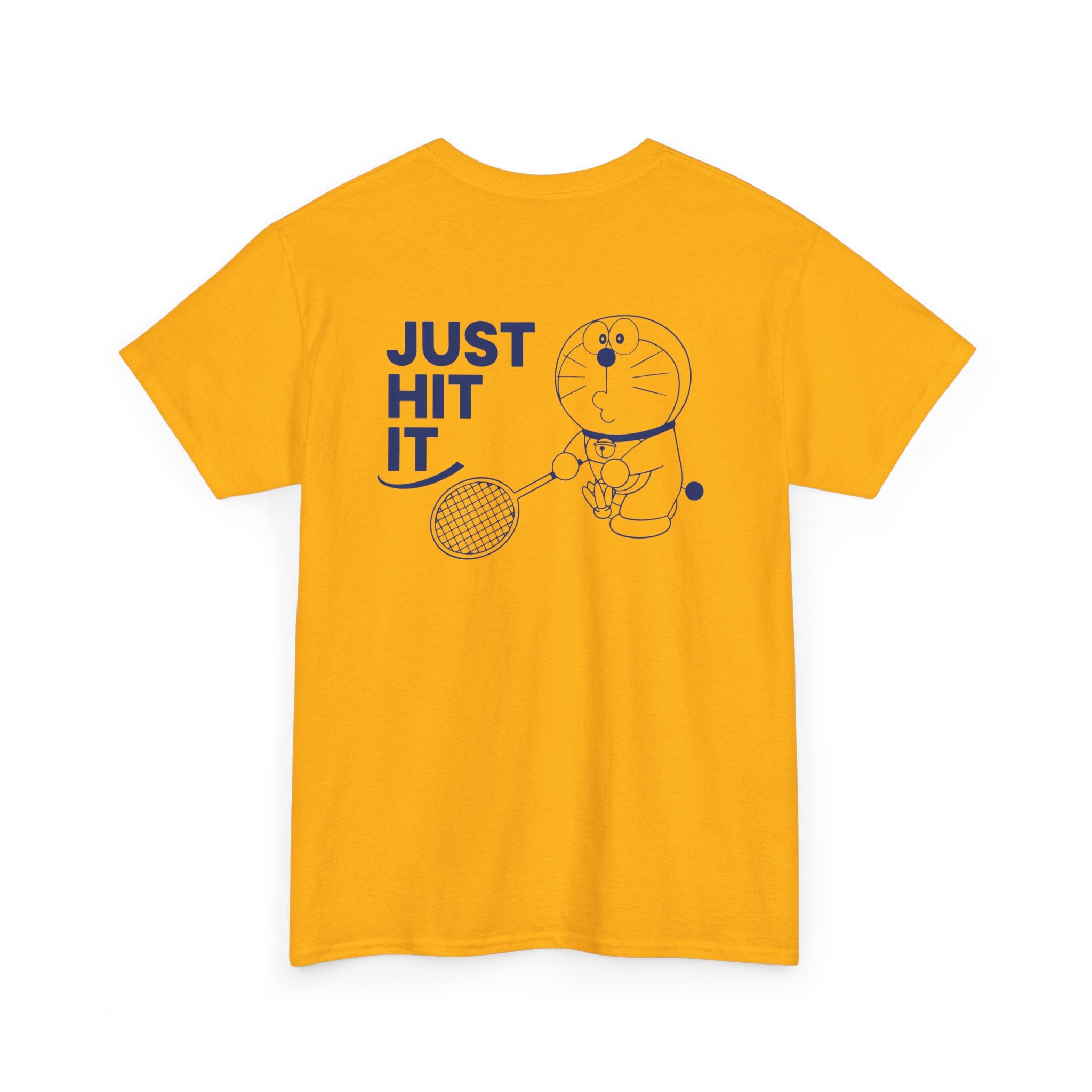 Yonex Doraemon Badminton T‑Shirt — "Just Hit It" Graphic Tee