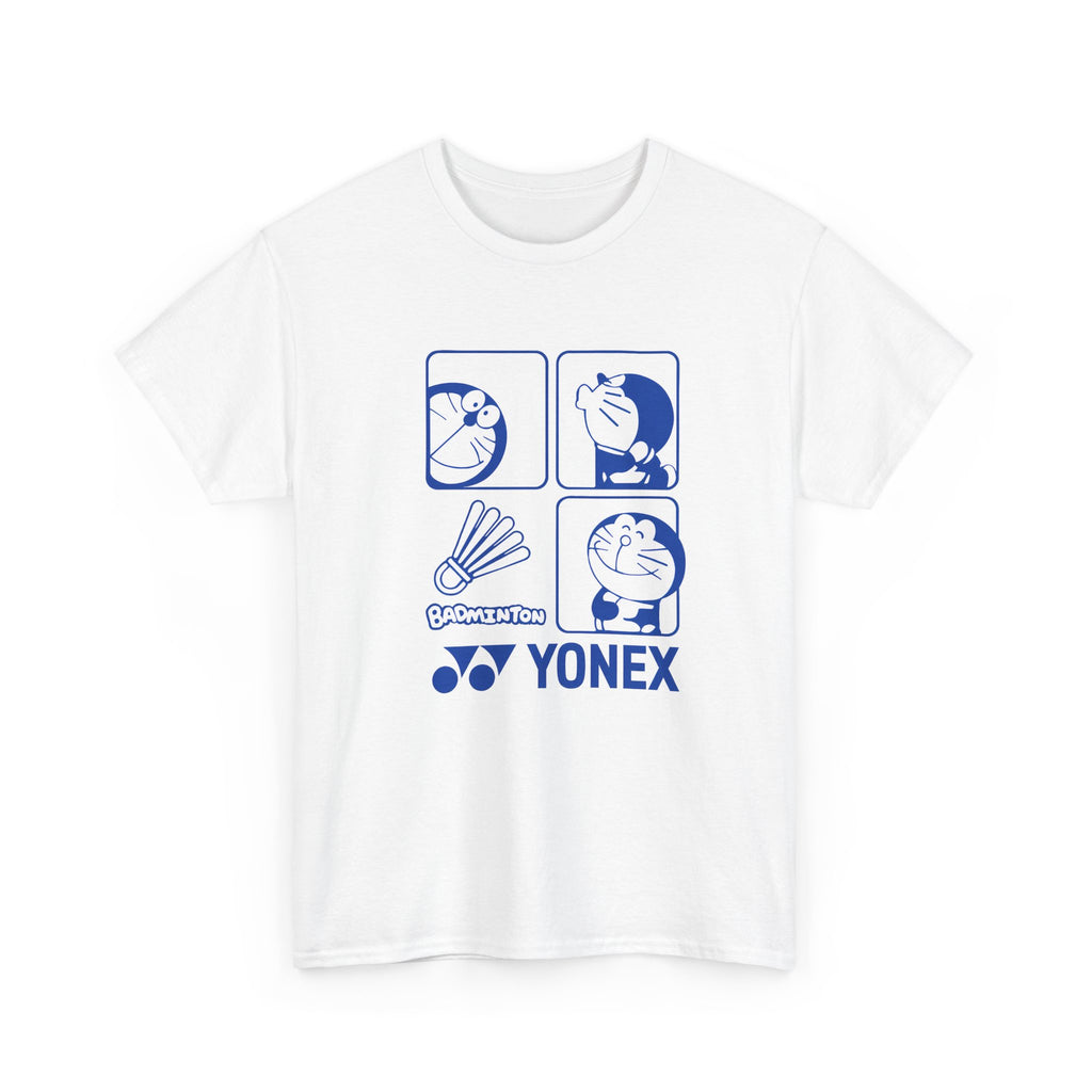 Yonex Doraemon Badminton T‑Shirt — "Just Hit It" Graphic Tee