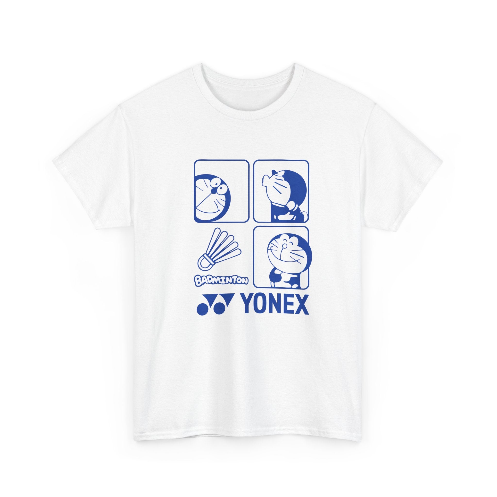 Yonex Doraemon Badminton T‑Shirt — "Just Hit It" Graphic Tee