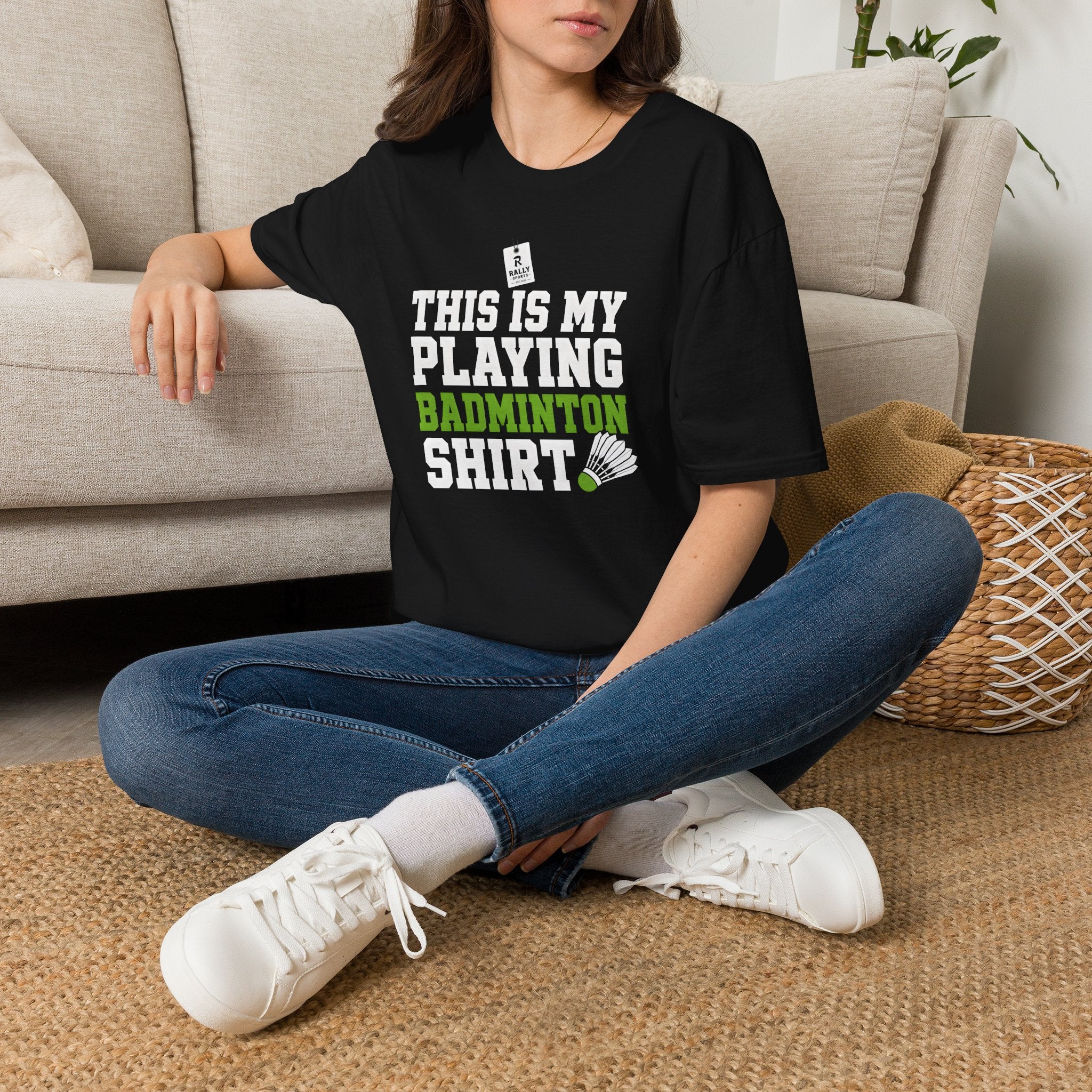 Badminton T-Shirt — "This Is My Playing Badminton Shirt" Athletic Tee for Players & Fans