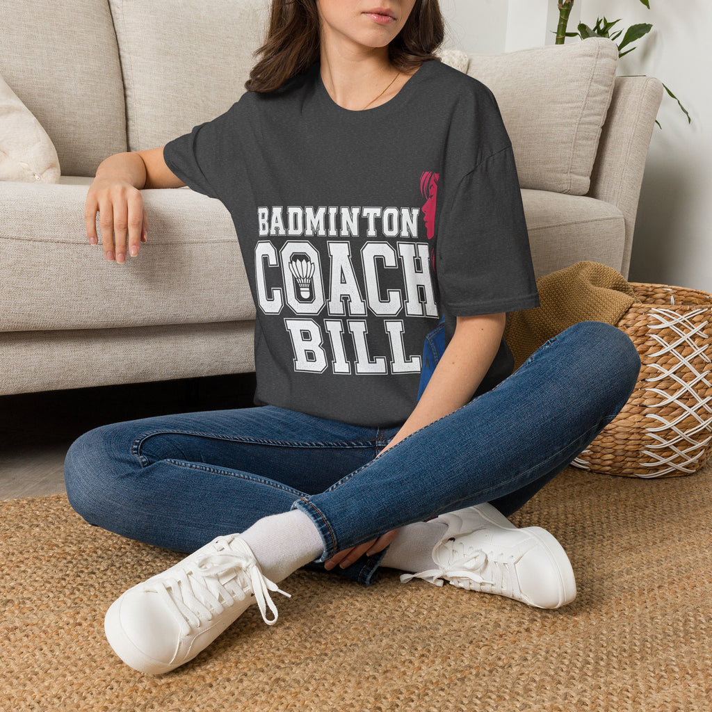 Badminton Coach T-Shirt — 'Badminton Coach Bill' Athletic Tee for Coaches & Players