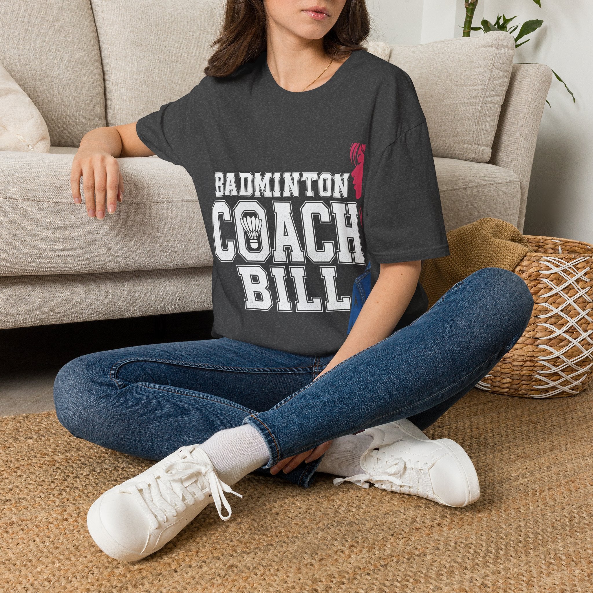 Badminton Coach T-Shirt — 'Badminton Coach Bill' Athletic Tee for Coaches & Players