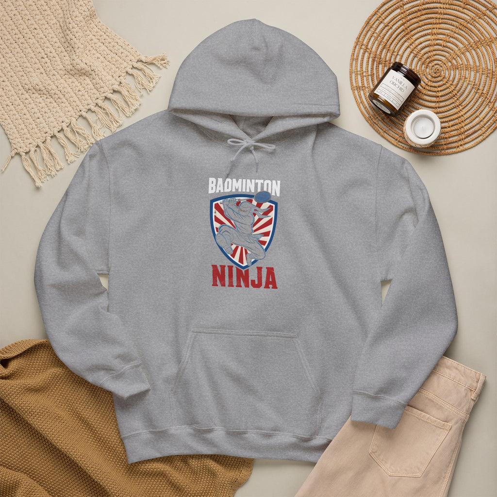 Badminton Ninja Hoodie – Graphic Badminton Player Sweatshirt